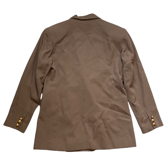 Vintage | Brown and Gold Double Oversized Breasted Blazer - Picture 3 of 11